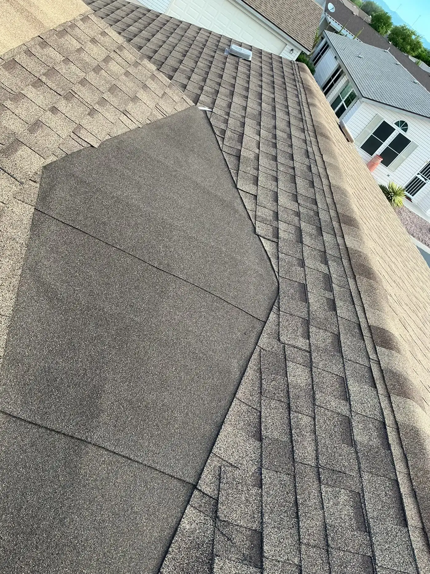 An Arizona asphalt shingle roof after NexaNano treatment